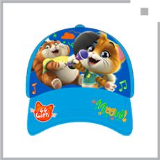 Cappello da sole Lampo e Polpetta dei 44Gatti by Klamaste