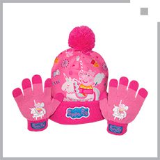 PEPPA-PIG-CAPPELLO-INVERNALE-PON-PON-+-GUANTI